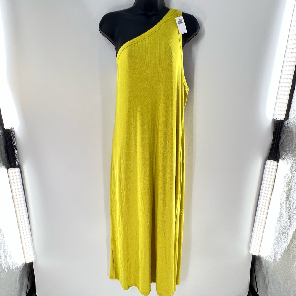 Old Navy Asymmetrical One-Shoulder Maxi Dress in Bright Yellow-Size XXL